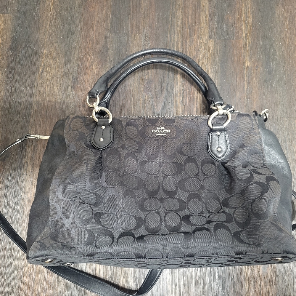Coach Black‎ Signature Tote Bag